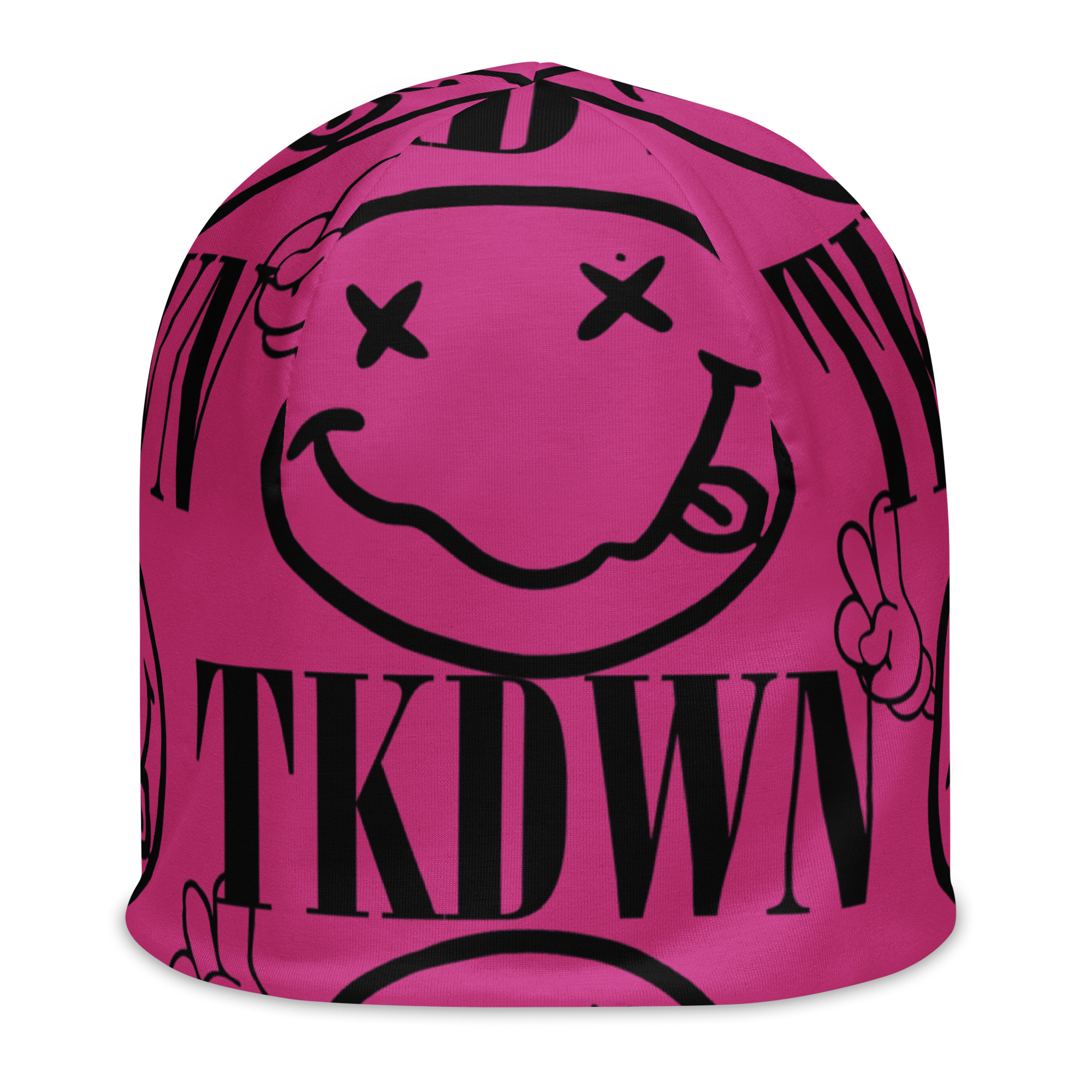 TKDWN Two Fingers All-Over Print Beanie