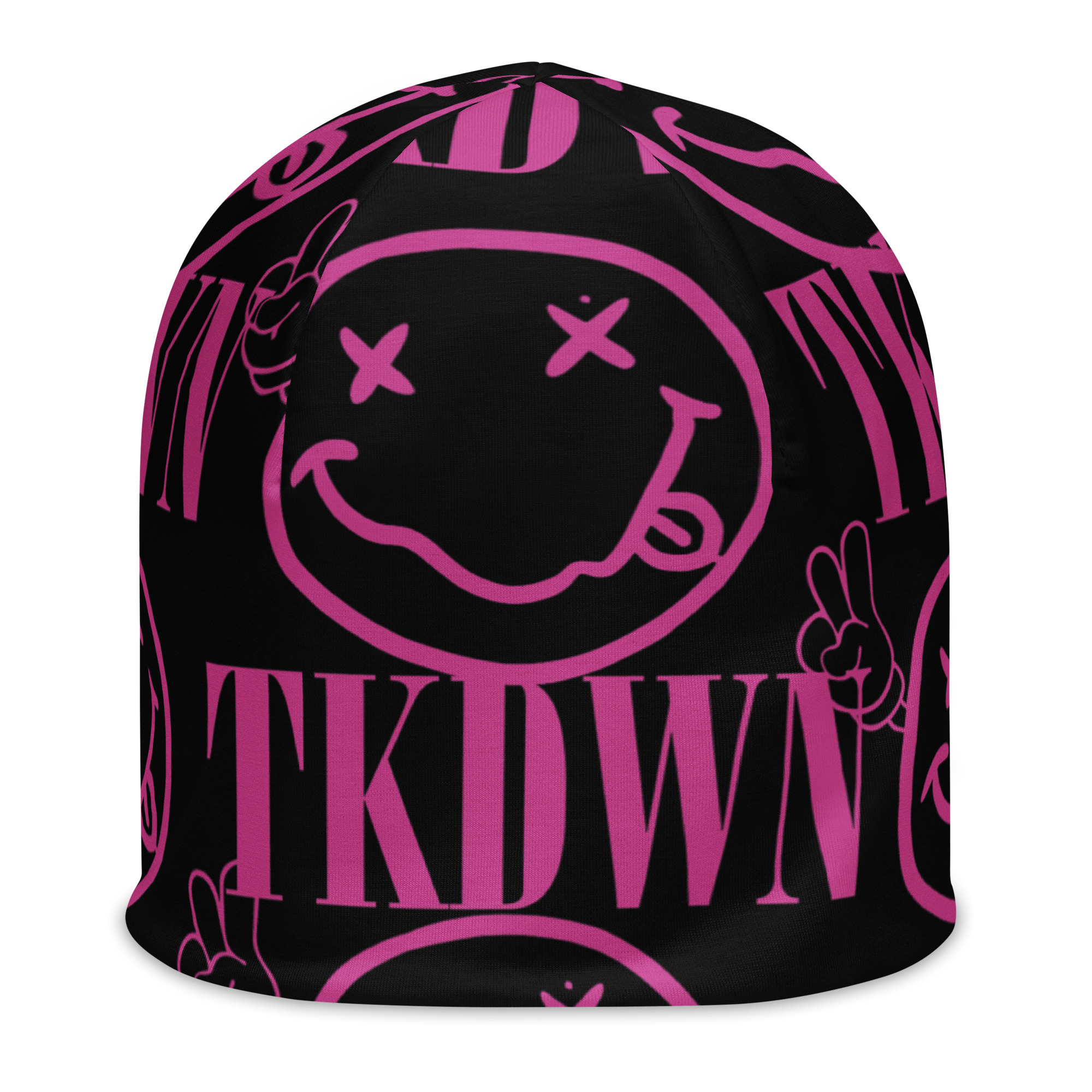 TKDWN Two Fingers All-Over Print Beanie