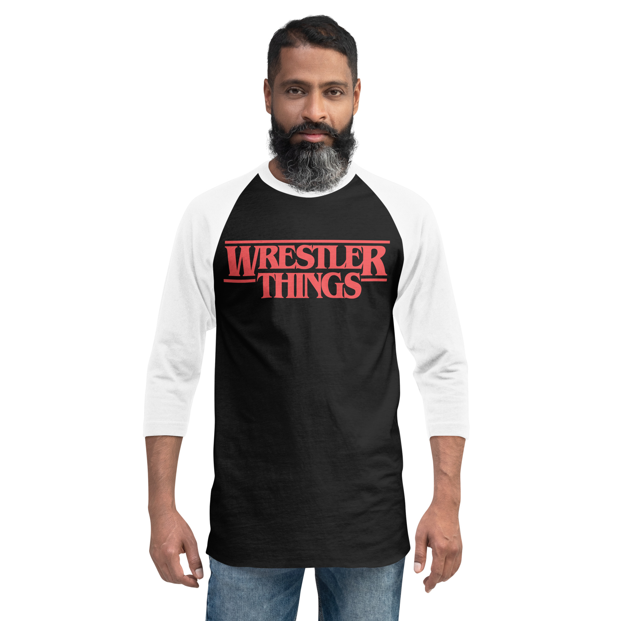 Wrestler Things 3/4 sleeve raglan shirt